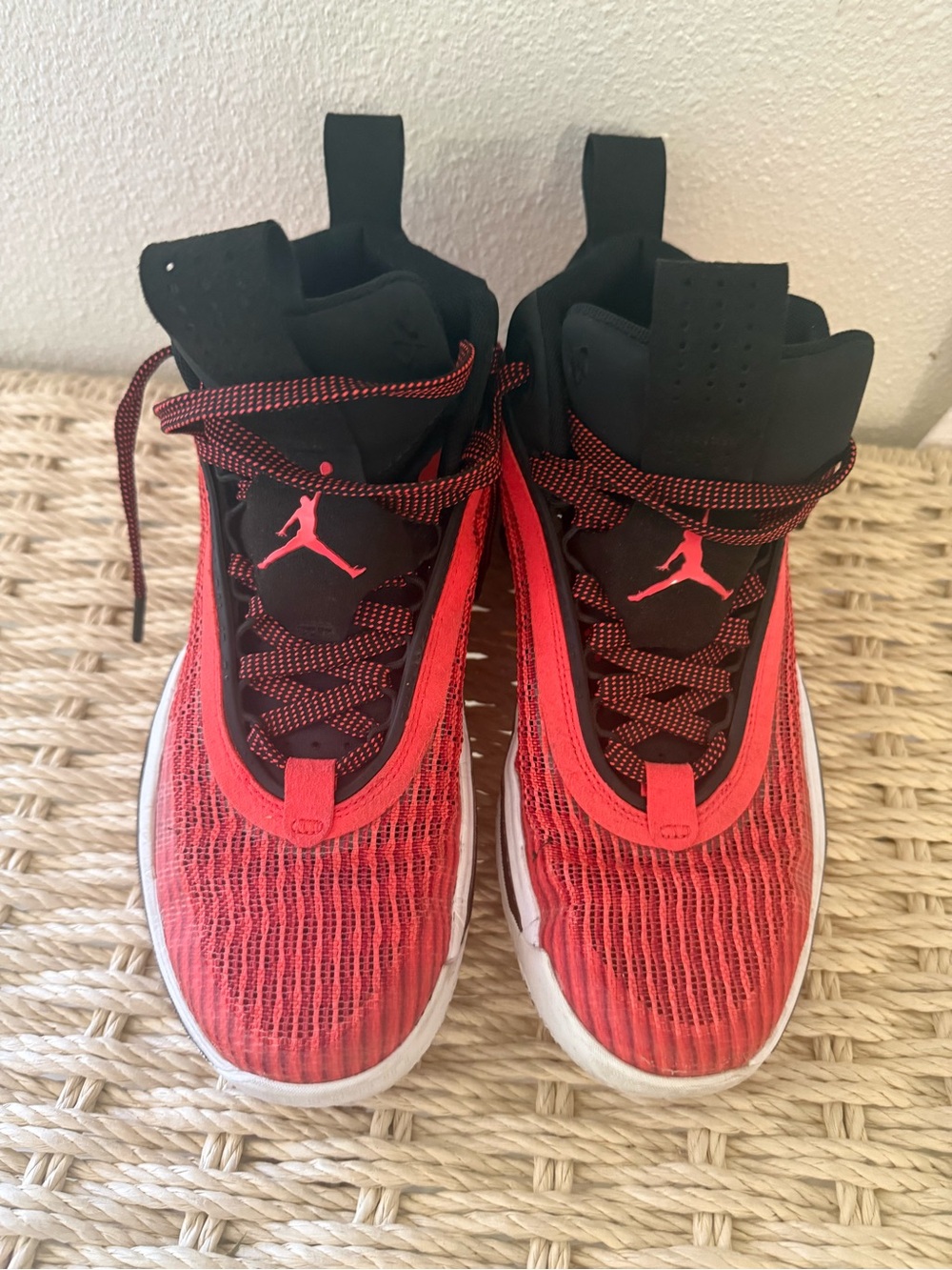 Jordan Kids Red and Black Sneakers 7y shoes